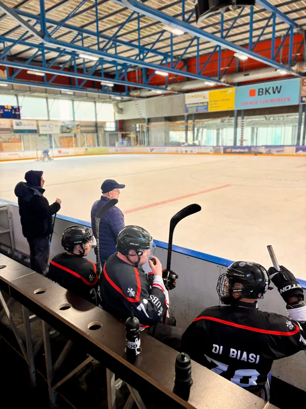 Warm-up before the game in Grindelwald